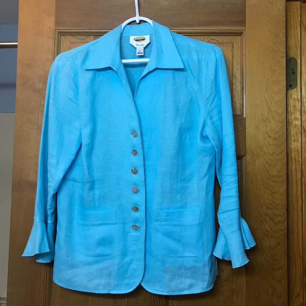 Talbots size 6 linen blouse